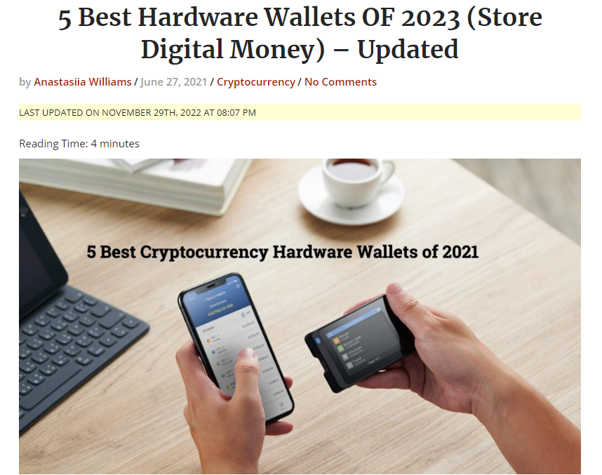 5 Best Hardware Wallets of 2021. SecuX is Ranked NO. 1 Hardware Wallet.