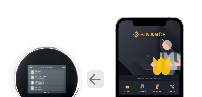 Withdraw from Binance to SecuX on Mobile