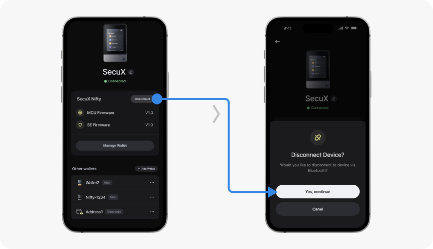 How to disconnect device