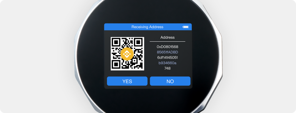 Get Receiving Address on SecuX Mobile App