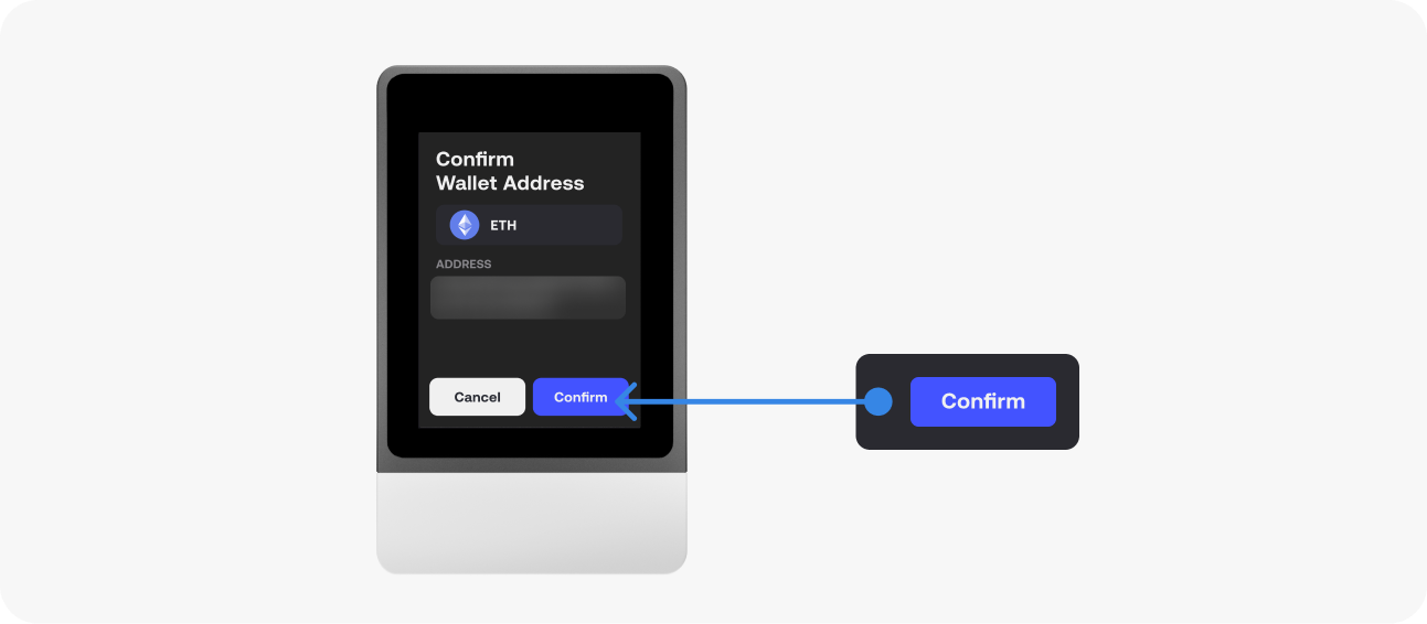 Get Receiving Address on SecuX Wallet App