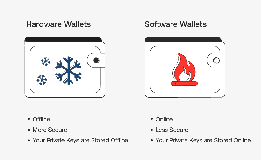 crypto wallet hardware vs software