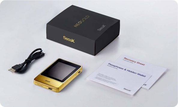 SecuX NeoGold what's in the box