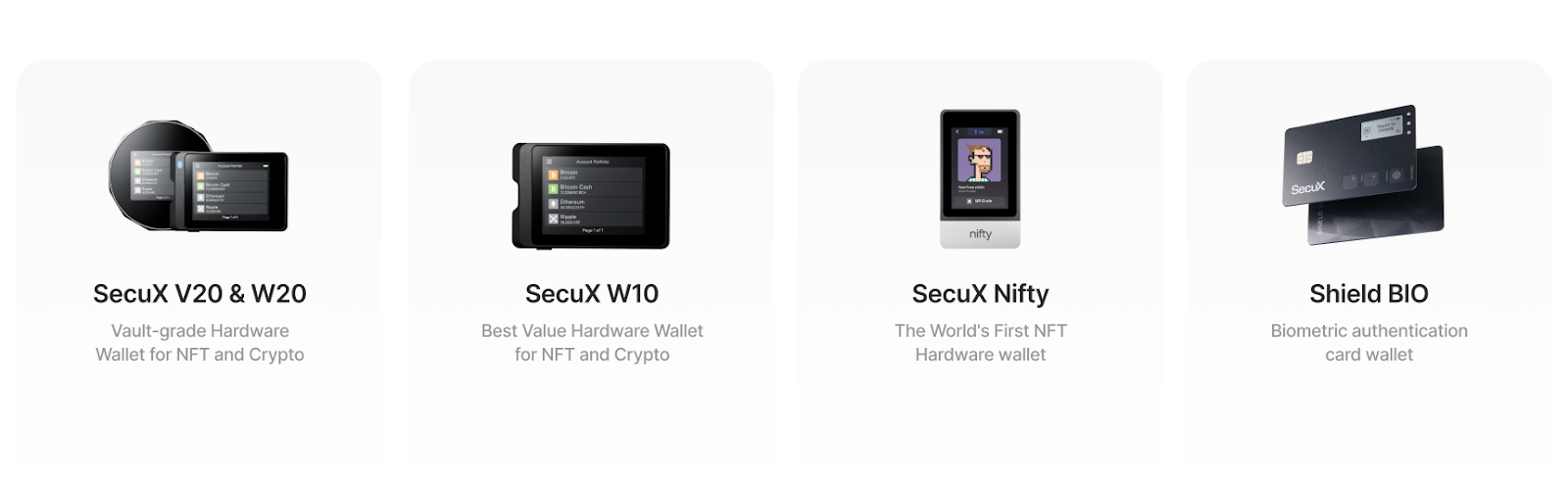 Overview: SecuX Hardware Wallets