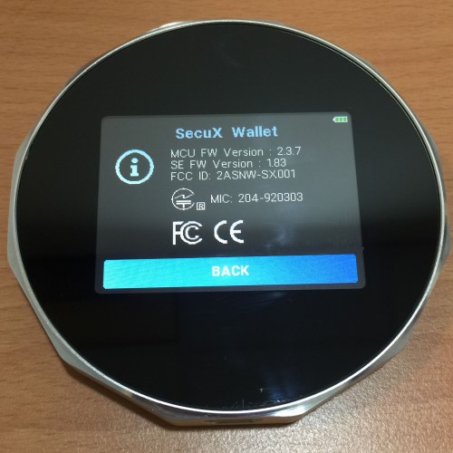 SecuX V20 Crypto Hardware Wallet SE Firmware 1.83 Stella Wallet