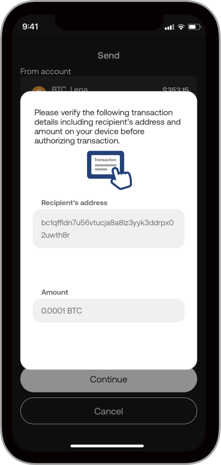 Verify Transaction on Shield BIO