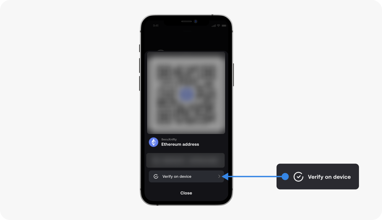 Verify on SecuX Wallet