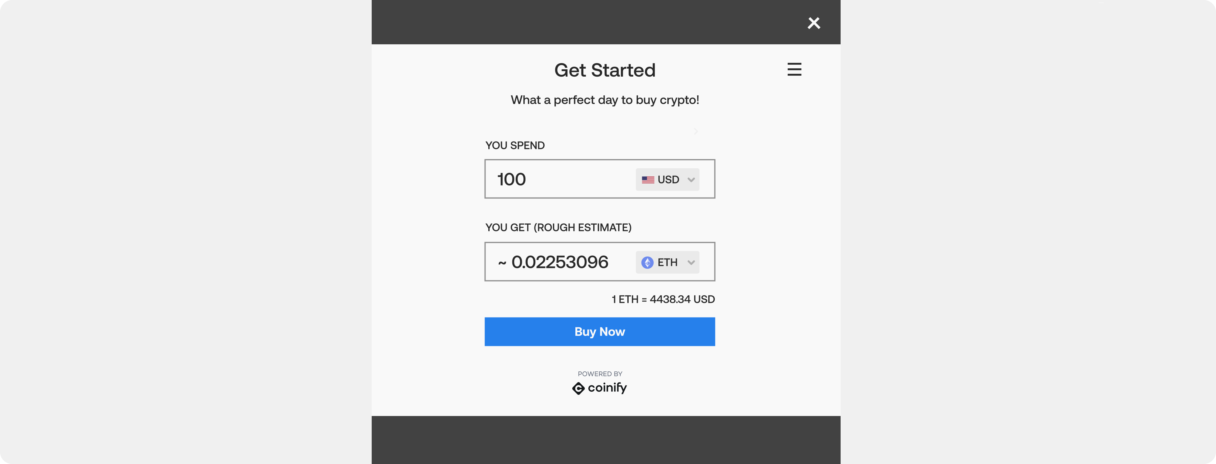 Buy Crypto on Coinify Using SecuXess Web App